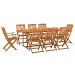 Set da Pranzo da Giardino 7 pz in Legno Massello di Acacia