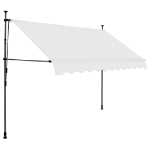 Tenda da Sole Retrattile Manuale con LED 300 cm Crema