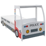 Letto Bimbo Auto Polizia con Materasso 90x200 cm 7 Zone H3