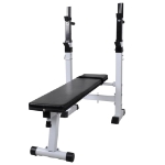 Panca Reclinabile con Rack Bilanciere e Set Manubri 60,5 kg