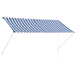 Tenda da Sole Retrattile 250x150 cm Blu e Bianco