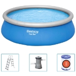 Bestway Set per Piscina Gonfiabile Fast Set Rotonda 457x122 cm