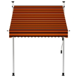 Tenda da Sole Retrattile Manuale 150 cm Arancione e Marrone