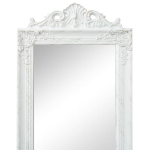 Specchio Autoportante Stile Barocco 160x40 cm Bianco