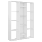 Libreria/Divisorio Bianco Lucido 100x24x140 cm in Truciolato