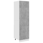 Armadio per Frigo Grigio Cemento 60x57x207 cm in Truciolato