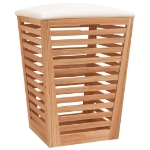 Sgabello da Bagno 40,5x40,5x56 cm in Legno Massello di Noce