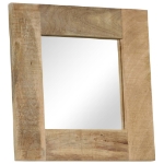 Specchio in Legno Massello di Mango 50x50 cm