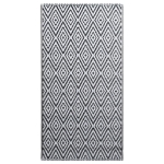 Tappeto da Esterni Bianco e Nero 120x180 cm in PP