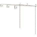 Pergolato da Giardino Marrone Anticato 3x3x2,5 m in Ferro