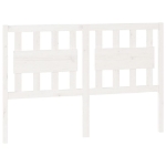 Testiera per Letto Bianca 125,5x4x100 cm Legno Massello di Pino