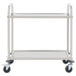 Carrello da Cucina a 2 Livelli 95x45x83,5 cm in Acciaio Inox