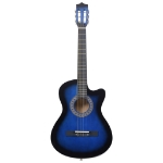 Chitarra Classica Cutaway Western 6 Corde 38" Blu Ombreggiato