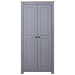 Armadio Grigio 80x50x171,5 cm Legno Massello Pino Panama Range