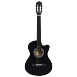 Chitarra Classica Cutaway Western con 6 Corde Nera 38"