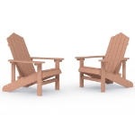 Sedie da Giardino Adirondack 2 pz in HDPE Marrone