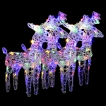 Renne di Natale 4 pz Multicolore 160 LED in Acrilico