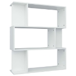 Libreria/Divisorio Bianco 80x24x96 cm in Legno Multistrato