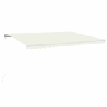 Tenda Automatica con Sensore Vento e LED 500x350 cm Crema