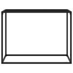 Tavolo Consolle Nero 100x35x75 cm in Vetro Temperato