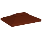 Copertura Superiore Gazebo a 2 Strati 310g/m² 4x3m Terracotta