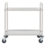 Carrello da Cucina a 2 Livelli 96,5x55x90 cm in Acciaio Inox