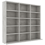 Armadio Porta CD Grigio Cemento 102x23x89,5 cm in Truciolato