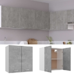 Armadio Sospeso Grigio Cemento 60x31x60 cm in Truciolato