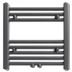 Radiatore Centrale Portasciugamano Dritto Grigio 480 x 480 mm