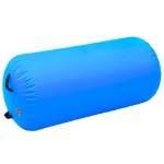 Rotolo da Ginnastica Gonfiabile con Pompa 120x90 cm in PVC Blu