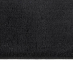 Tappeto Lavabile Soffice Pelo Corto 80x150 cm Antiscivolo Nero