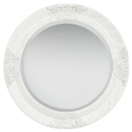 Specchio da Parete Stile Barocco 50 cm Bianco