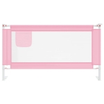 Sponda Letto di Sicurezza per Bambini Rosa 150x25 cm in Tessuto