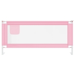 Sponda Letto di Sicurezza per Bambini Rosa 200x25 cm in Tessuto