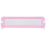 Sponde Letto di Sicurezza Bambini Rosa 120x42cm in Poliestere