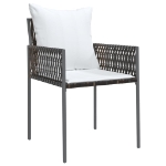 Sedie da Giardino con Cuscini 6pz Marroni 54x61x83cm Polyrattan