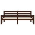 Giroletto Marrone Scuro in Legno Massello di Pino 160x200 cm