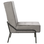 Poltrona Relax 65x79x87 cm Grigio Chiaro in Velluto