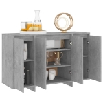 Credenza Grigio Cemento 120x41x75 cm in Truciolato