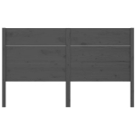 Testiera per Letto Grigia 156x4x100cm in Legno Massello di Pino