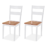 Set da Pranzo 3 pz in MDF e Legno di Hevea Bianco