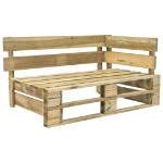 Divano da Giardino a Pallet con Cuscini Rossi in Legno di Pino