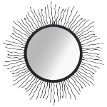 Specchio da Parete per Giardino a Raggiera 80 cm Nero
