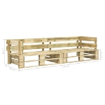 Divano da Giardino in Pallet 2 Posti in Legno