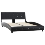 Letto con Materasso Nero in Similpelle 120x200 cm