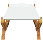 Lettino Prendisole 100x188,5x44 cm in Legno Curvato Crema