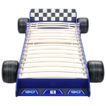 Letto Bambini ad Auto da Corsa 90x200 cm Blu