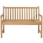 Panca da Giardino con Cuscino Crema 120 cm Massello di Teak