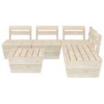 Set Divani da Giardino su Pallet 6 pz in Legno Abete Impregnato