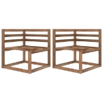 Divano da Giardino Pallet 2 Posti Cuscini Blu Chiaro Legno Pino